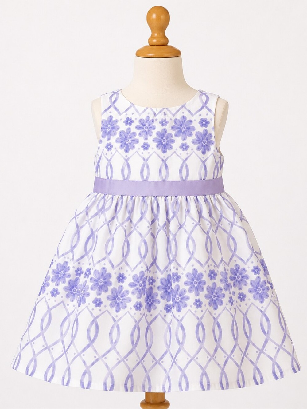 Gymboree | Baby Girl Lavender Floral Lattice Dress – Special Occasion Style